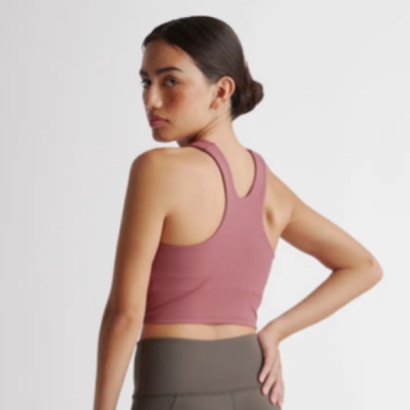 Ultra-Form High-Neck Cropped Tank in Rose - Picture 4 of 4